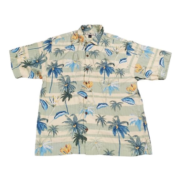 Tommy Bahama Silk Camp Shirt Birds of Paradise Size Medium M - Picture 1 of 7